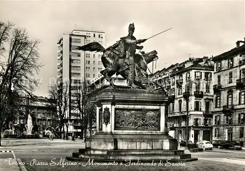 AK / Ansichtskarte Torino Piazza Solferino Monumento a Ferdinando di Savoia Torino
