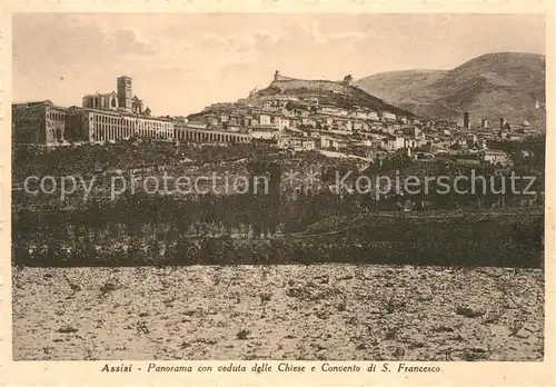 AK / Ansichtskarte Assisi_Umbria Chiese e Convento di S. Francesco Assisi Umbria