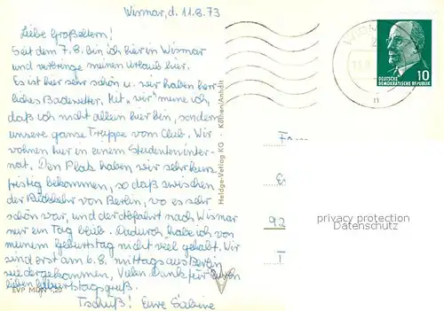 AK / Ansichtskarte Wismar_Mecklenburg Marktplatz mit Wasserkunst Wismar_Mecklenburg