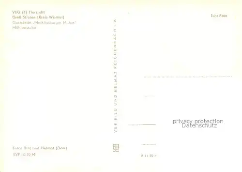 AK / Ansichtskarte Gross_Stieten VEG Tierzucht Restaurant Mecklenburger Muehle Gross_Stieten