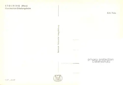 AK / Ansichtskarte Stolberg_Harz Handwerker Erholungsheim Stolberg Harz