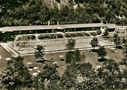 AK / Ansichtskarte Hornberg_Schwarzwald Schwimmbad Schwarzwaldbahn Hornberg Schwarzwald