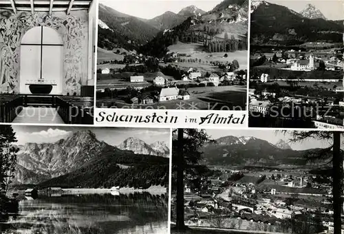 AK / Ansichtskarte Scharnstein Fliegeraufnahme Seepartie Almtal Scharnstein