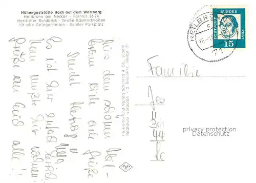 AK / Ansichtskarte Heilbronn_Neckar Weingebiet und Weinspruch Heilbronn Neckar