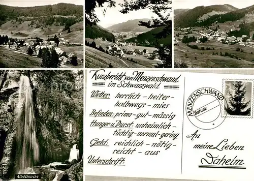 AK / Ansichtskarte Menzenschwand Albschlucht Menzenschwand