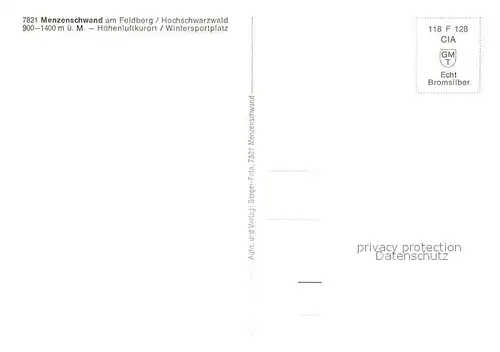 AK / Ansichtskarte Menzenschwand Albschlucht Menzenschwand