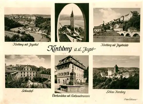AK / Ansichtskarte Kirchberg_Jagst Schloss Hornberg Rathausbrunnen Kirchberg_Jagst