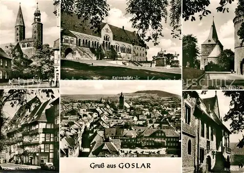 AK / Ansichtskarte Goslar Kaiserpfalz Marktkirche Breites Tor  Goslar