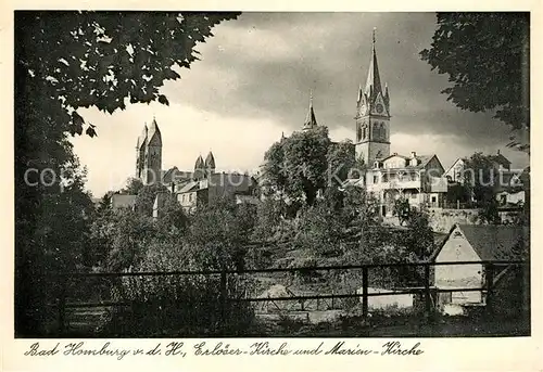 AK / Ansichtskarte Bad_Homburg Erloeser Kirche Marien Kirche Bad_Homburg