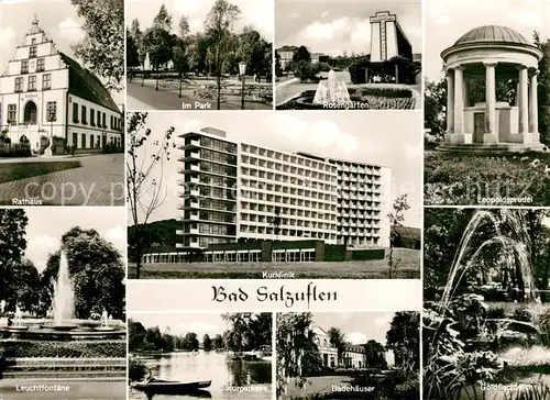 AK / Ansichtskarte Bad_Salzuflen Rathaus Rosengarten Park  Bad_Salzuflen