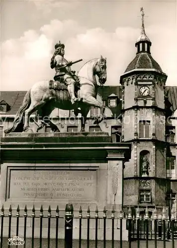 AK / Ansichtskarte Duesseldorf Jan Wellem Denkmal alte Rathaus Duesseldorf