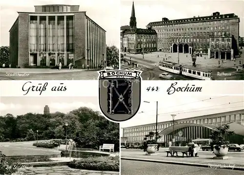 AK / Ansichtskarte Bochum Rathaus Hauptbahnhof Stadttheater Bochum