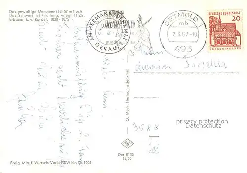 AK / Ansichtskarte Hermannsdenkmal Fliegeraufnahme Hermannsdenkmal