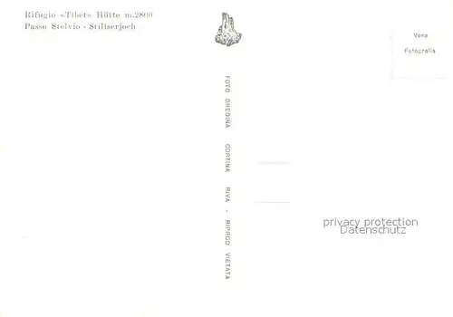 AK / Ansichtskarte Stilfserjoch Rifugio Tibet  Stilfserjoch