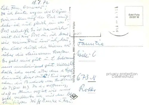 AK / Ansichtskarte Lindenberg_Allgaeu Deutsche Alpenstrasse Waldsee  Lindenberg Allgaeu