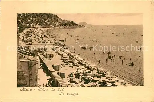 AK / Ansichtskarte Alassio Strand Alassio