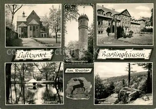 AK / Ansichtskarte Barsinghausen Klosterkirche Nordmannsturm Alte Taufe Barsinghausen