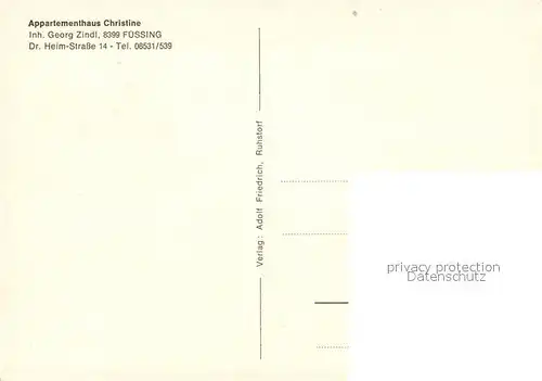 AK / Ansichtskarte Fuessing_Bad Appartmenthaus Christine Garten Fuessing_Bad