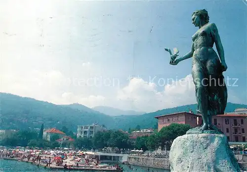 AK / Ansichtskarte Opatija_Istrien Denkmal Strandbad Opatija_Istrien