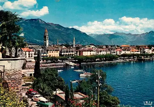 AK / Ansichtskarte Ascona_Lago_Maggiore Panorama Kirche Ascona_Lago_Maggiore