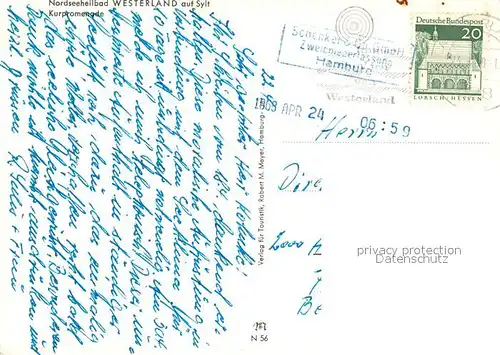 AK / Ansichtskarte Westerland_Sylt Kurpromenade Westerland_Sylt