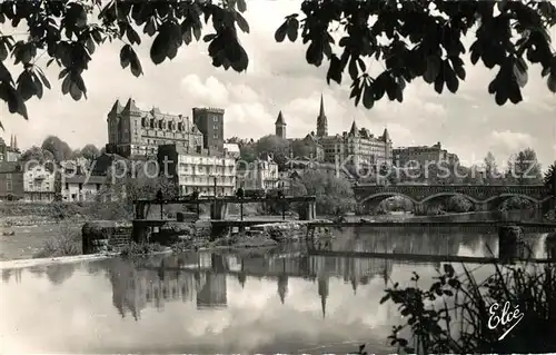 AK / Ansichtskarte Pau Vue sur la Gave Chateau et le pont Pau