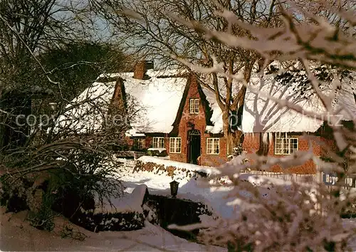 AK / Ansichtskarte Insel_Sylt Friesenhaus im Winter Insel_Sylt