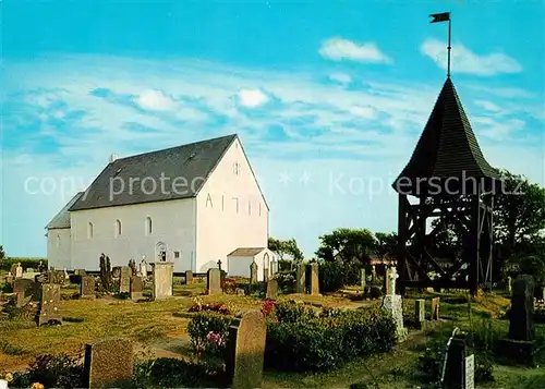 AK / Ansichtskarte Morsum_Sylt Sylts aelteste Kirche St Martin mit Glockenturm 13. Jhdt. Morsum Sylt