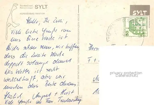 AK / Ansichtskarte Rantum_Sylt Friesenhaeuser Weg zum Strand Rantum Sylt