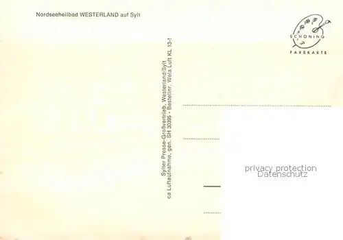 AK / Ansichtskarte Westerland_Sylt Nordseeheilbad Nordseeinsel Fliegeraufnahme Westerland_Sylt