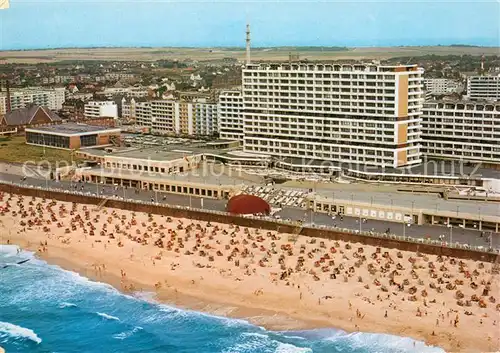 AK / Ansichtskarte Westerland_Sylt Strand Promenade Hotel Fliegeraufnahme Westerland_Sylt