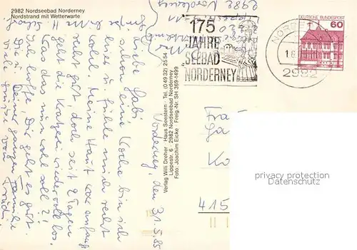 AK / Ansichtskarte Norderney_Nordseebad Nordstrand Wetterwarte Fliegeraufnahme Norderney_Nordseebad