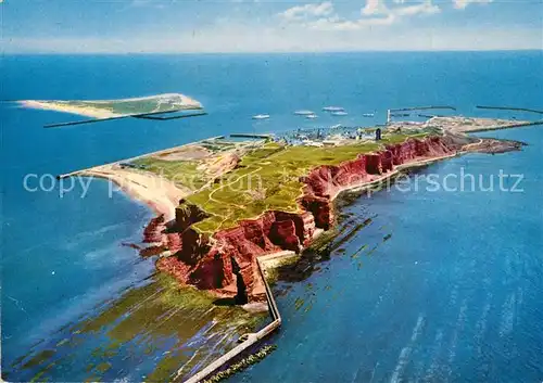 AK / Ansichtskarte Helgoland mit Badeduene Fliegeraufnahme Helgoland