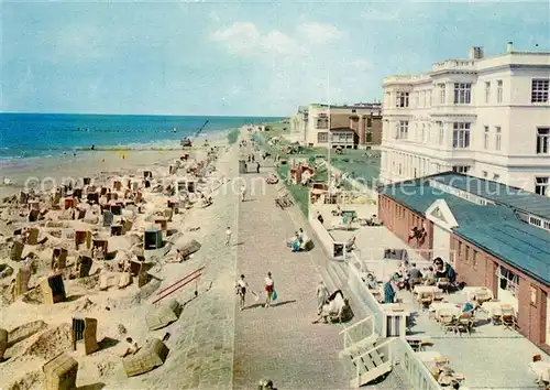 AK / Ansichtskarte Norderney_Nordseebad Westbad Strand Promenade Norderney_Nordseebad