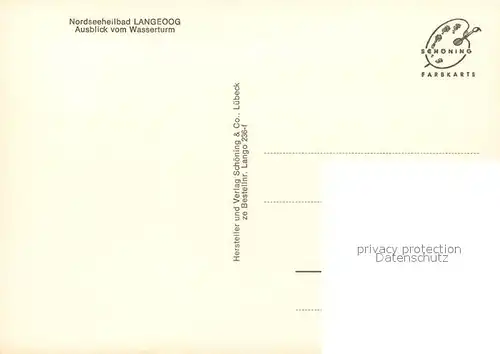 AK / Ansichtskarte Langeoog_Nordseebad Ausblick vom Wasserturm Langeoog_Nordseebad
