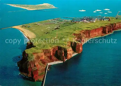 AK / Ansichtskarte Helgoland Nordseeinsel Fliegeraufnahme von Westen Helgoland