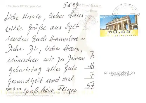 AK / Ansichtskarte Kampen_Sylt Rotes Kliff Strand Kampen Sylt