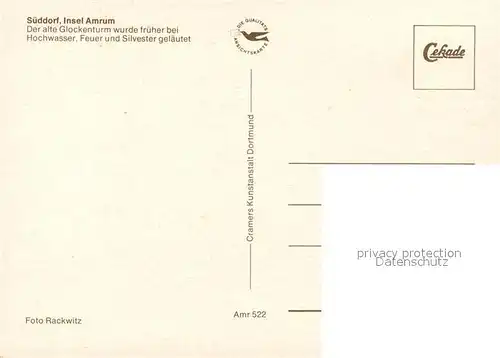 AK / Ansichtskarte Insel_Amrum Sueddorf Alter Glockenturm Friesenhaus Insel Amrum