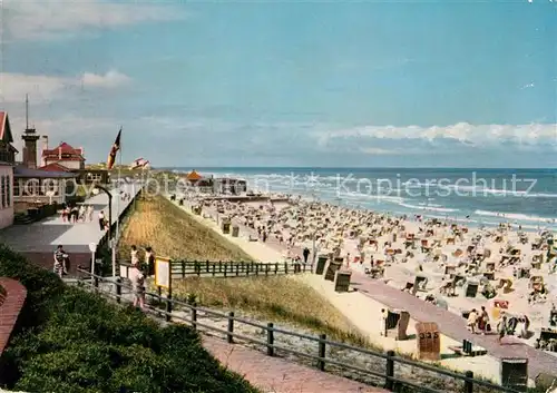 AK / Ansichtskarte Wangerooge_Nordseebad Burgenstrand Promenade Wangerooge_Nordseebad