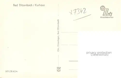 AK / Ansichtskarte Bad_Ditzenbach Kurhaus Bad_Ditzenbach
