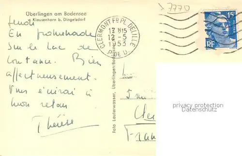 AK / Ansichtskarte ueberlingen_Bodensee  ueberlingen Bodensee