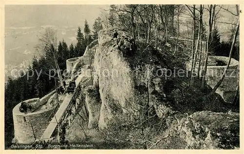 AK / Ansichtskarte Geislingen_Steige Burgruine Helfenstein Geislingen_Steige
