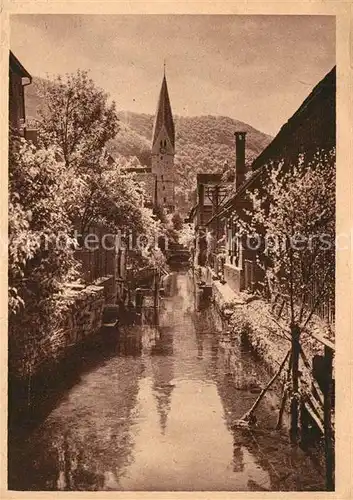 AK / Ansichtskarte Geislingen_Steige Bach Kirche  Geislingen_Steige