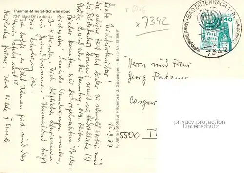 AK / Ansichtskarte Bad_Ditzenbach Thermal Mineral Schwimmbad Bad_Ditzenbach