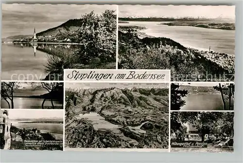 AK / Ansichtskarte Sipplingen Hoehengasthof Pension Haldenhof Heidenhoehlen Sylvesterkapelle Sipplingen
