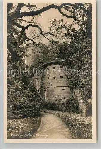 AK / Ansichtskarte ueberlingen_Bodensee Galler  und Wasserturm ueberlingen Bodensee