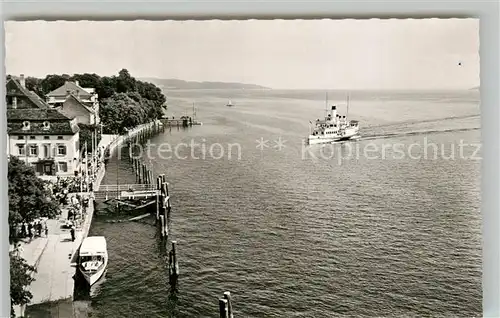 AK / Ansichtskarte ueberlingen_Bodensee Hafen Dampfer ueberlingen Bodensee