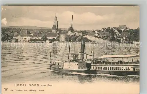 AK / Ansichtskarte ueberlingen_Bodensee Dampfer  ueberlingen Bodensee