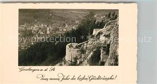 AK / Ansichtskarte Geislingen_Steige Glueckwunsch Neujahr  Geislingen_Steige