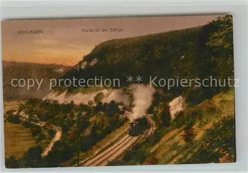 AK / Ansichtskarte Geislingen_Steige Eisenbahn Geislingen_Steige